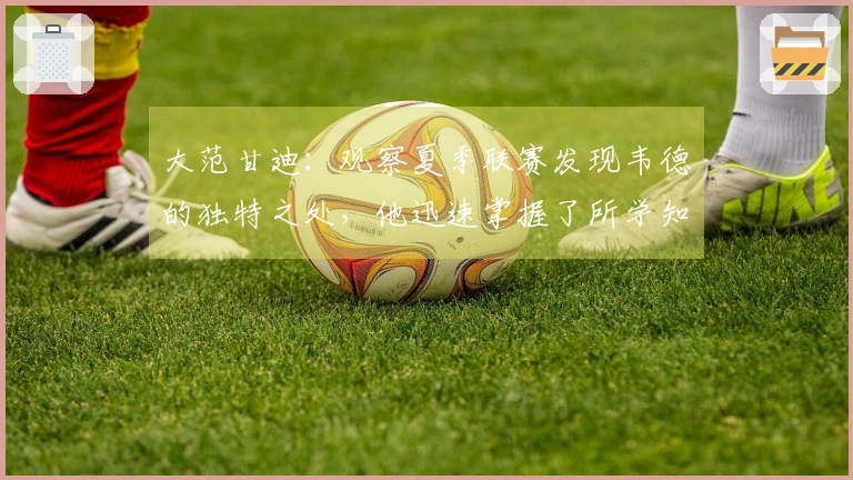 大范甘迪：观察夏季联赛发现韦德的独特之处，他迅速掌握了所学知识